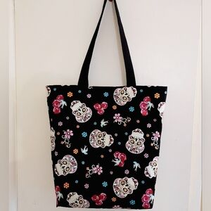 Dia de la Muerte fabric tote bag